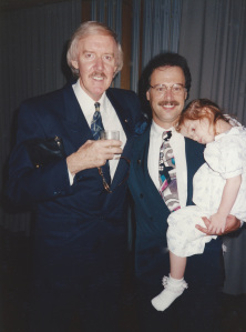 Barry Crocker, Greg Doolan and his daughter.